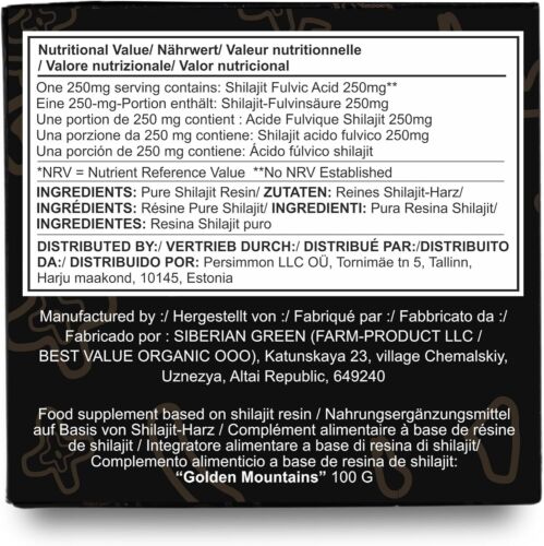 Siberian Green (Authentic Siberian Altai Golden Mountains Shilajit 100g 3.53oz) - Picture 3 of 8