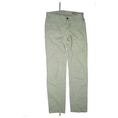 GORGEOUS Ivetta Lady Jeans Fabric Trousers Chino High Straight 38 W29 L32 Beige Excellent