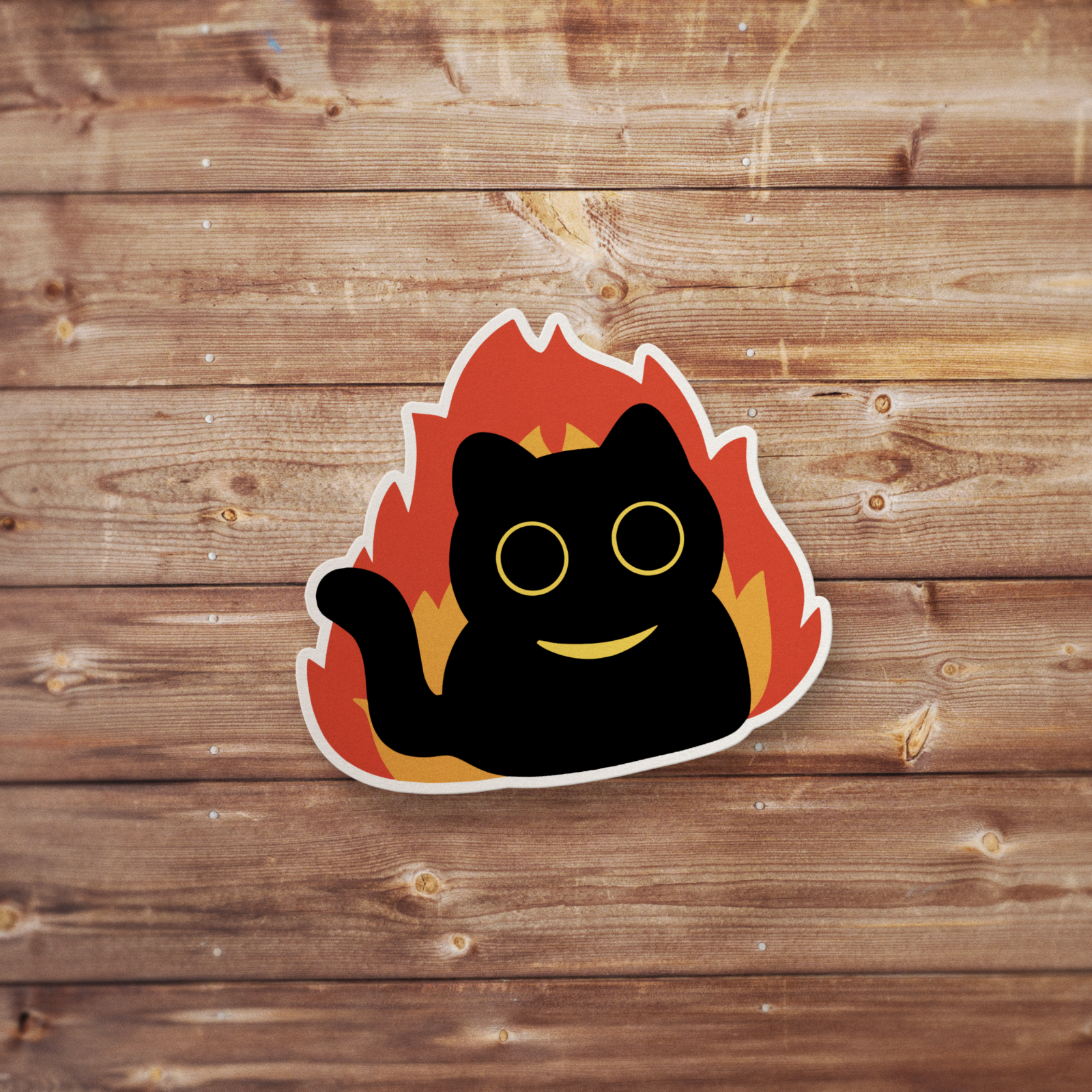 This is Fine Cat Vinyl Decal Sticker Funny Meme Sticker Water Bottle Sticker