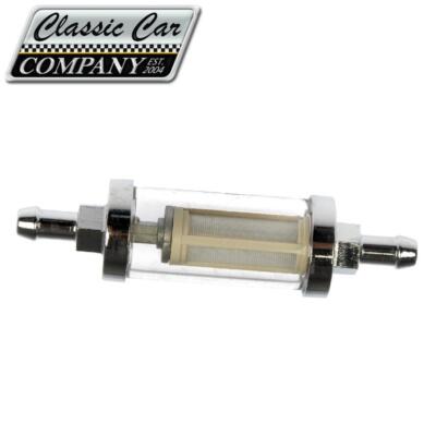 Glas-Benzinfilter auswaschbar 5/16'' 8 mm Ford Chevrolet Kraftstofffilter univers