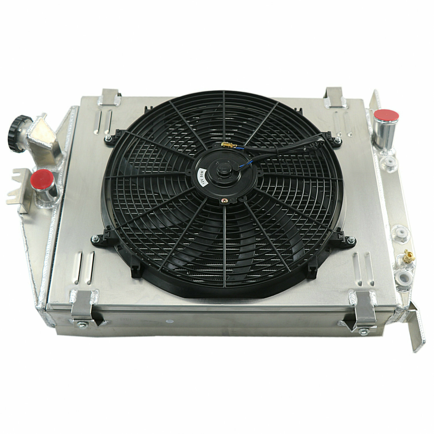 3 Row Alu Radiator+Shroud Fan+Relay For 1932 32 Ford Hi Boy Street Rod Rat Rod