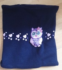 LOOPSCHAL mit EULE und VIELEN HERZCHEN, GEFÜTTERT!