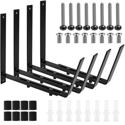 4pcs Adjustable Planter Pot Metal Bracket Heavy Duty Iron Hook Blumen Box Halter