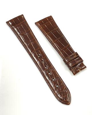Genuine Jaeger LeCoultre 22mm x 15mm Brown Alligator Leather Watch Band Strap