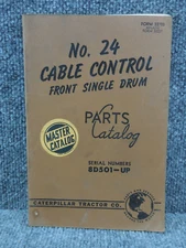 OEM Factory CAT Caterpillar no. 24 Cable Control Parts Catalog Book Manual