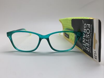 D932  FOSTER GRANT WHO  1.25 EVIE GRN GREEN  Reading glasses READERS