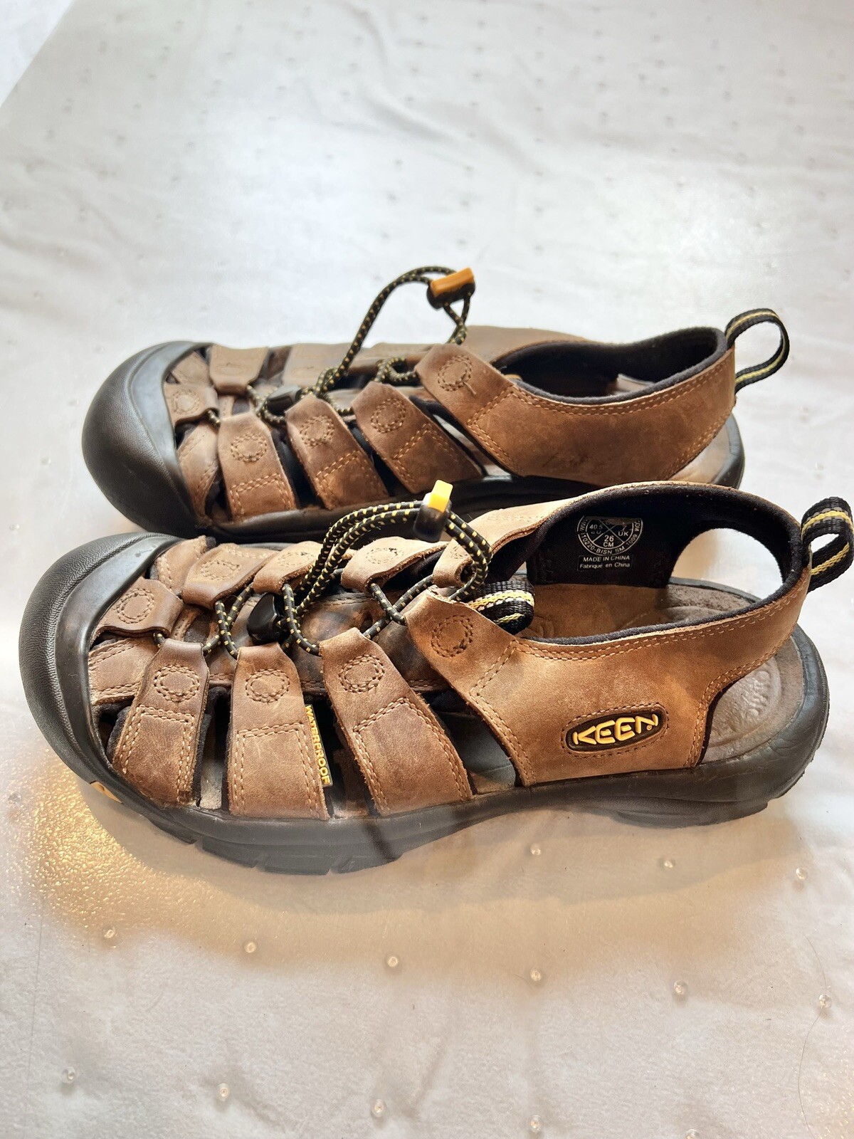 KEEN Newport H2 Men's Bison Brown Leather Waterproof Sport Sandals
