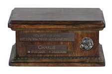 Old English Sheepdog, Bobtail, Bob-tail - wooden urn for dog ashes, personalized