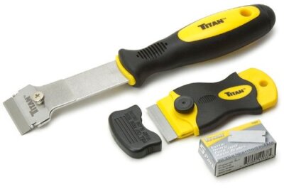 Titan TTN-17002 Tools 2-Piece Multi-Purpose Razor Scraper Set with Extra Razor B