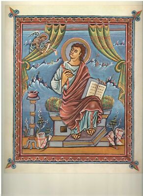 1960 Art Print ''St. Matthew From The 4 Gospels'' By Carolingian 