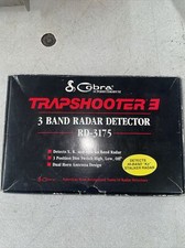 Vtg Cobra Trapshooter 3 radar detector Model RD-3175 Tested Original Reciept Box