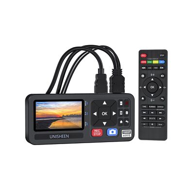 UNISHEEN HD Video Capture Box 1080P 60FPS Video to Digital Converter with 3'' ...