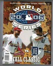 2006 World Series St Louis Cardinals Detroit Tigers Original Program 13788