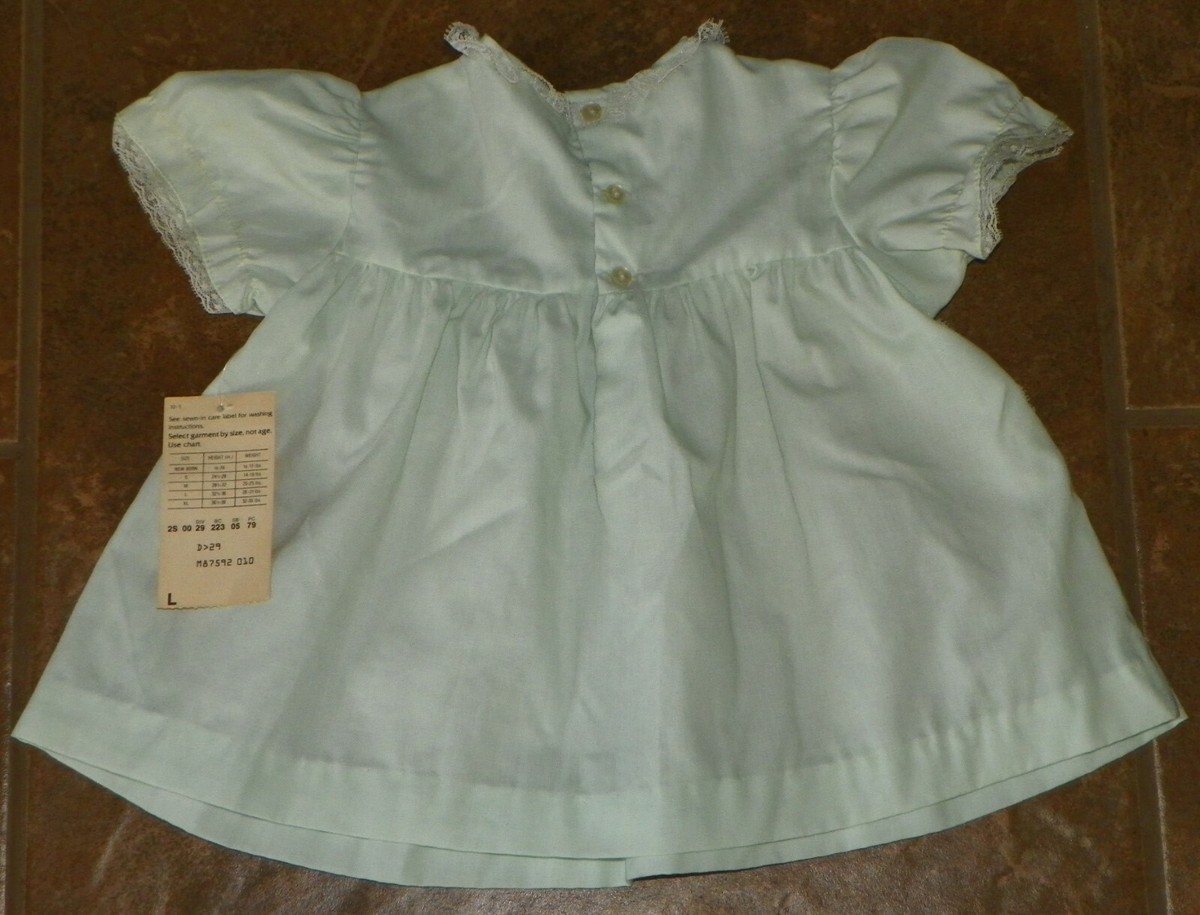 NWT Vintage SEARS Light Green DRESS & BLOOMERS Size Large 27-32 Lbs 18  Months ? | eBay