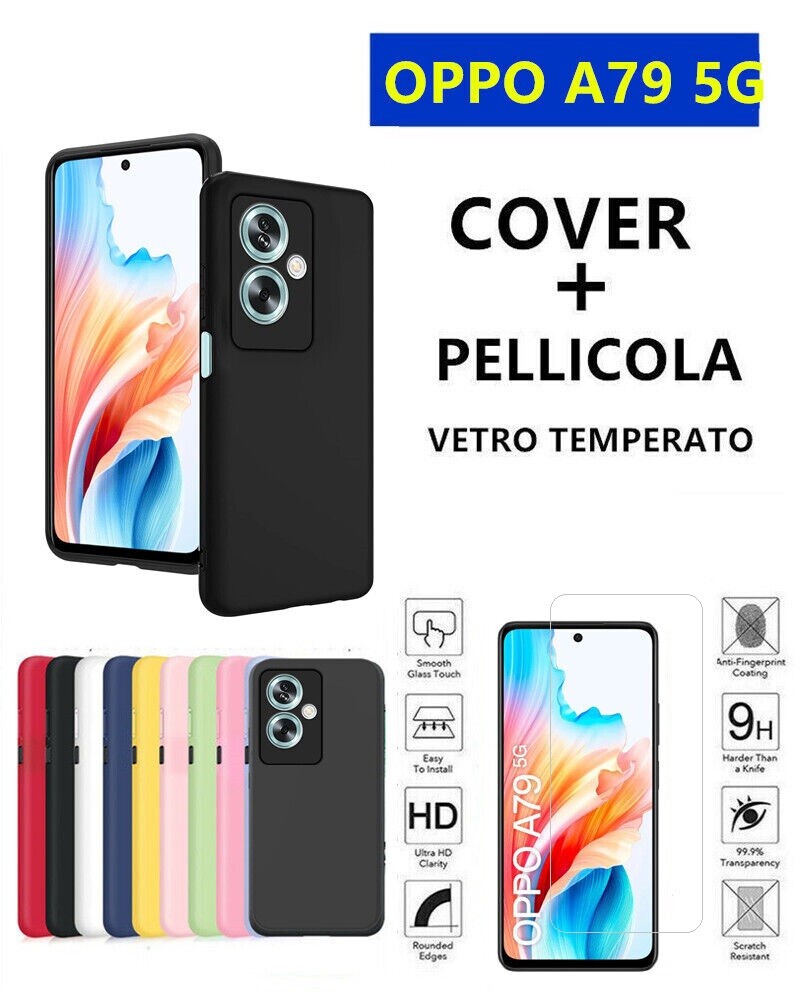 Tveinan Cover Per Oppo A79 5G Case, Custodia Silicone Premium, Protezione Completa In Sottile Silicone Opaco TPU Morbida Cover Antiurto Per Oppo A79 - Foto 7