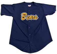 Teamwork Bears #89 Athletic Jersey Navy Gold Sewn Letters USA Made Retro
