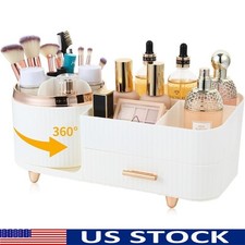 Rotating Makeup Organizer 360 Degree Cosmetic Storage Brush Holder Skincare Tray