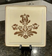 Pfaltzgraff  "Village" USA Square Trivet Kitchen Hot Plate Warmer # 615 - 7.75"