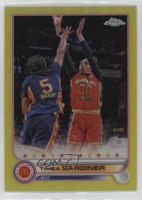 2022 Chrome McDonald's All American Yellow Refractor 3/75 Timea Gardiner #41 7p8