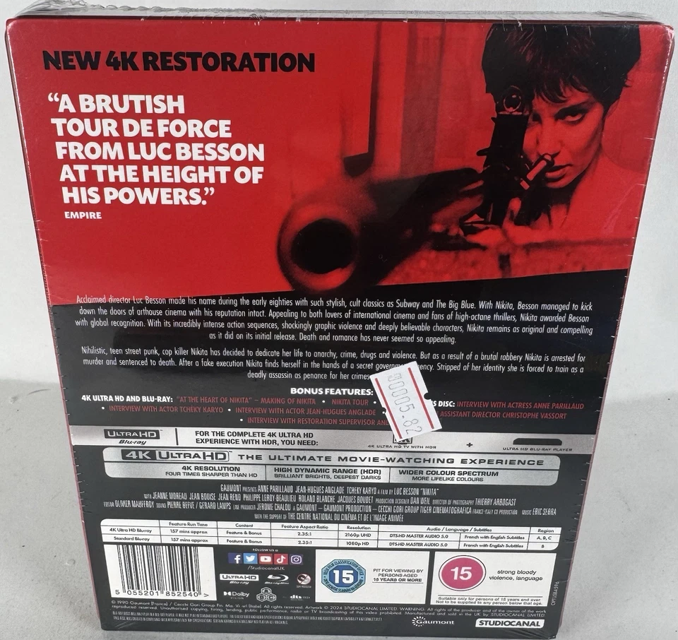 Nikita - Limited Edition Steelbook - New & Sealed 4K UHD + Blu Ray - Image 2 of 2