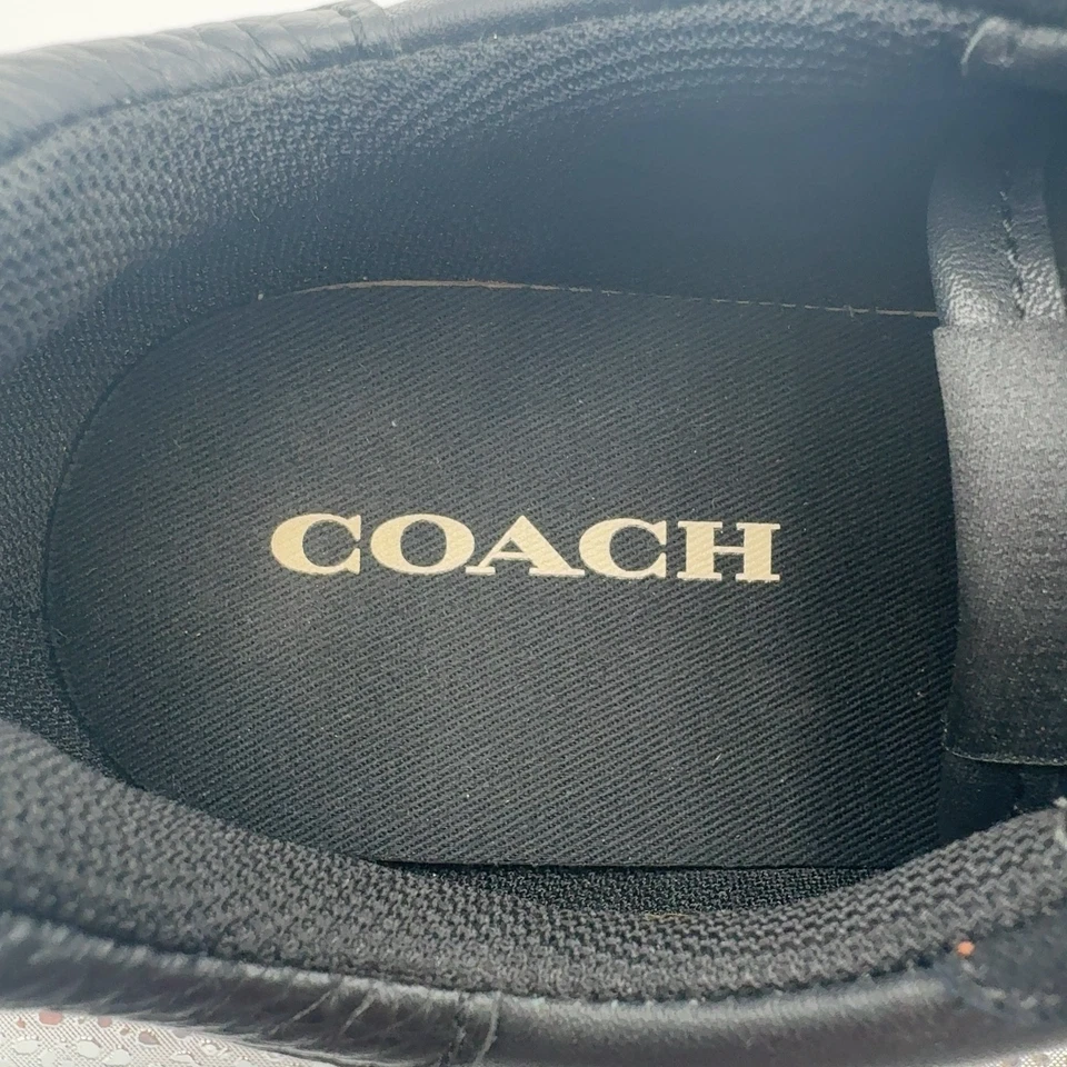 Corredor Coach para mujer C118 de cuero cómodo con cordones, negro/negro, talla 8,5 B Foto 3 de 4