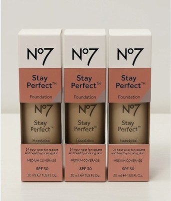 No7 Stay Perfect Foundation 30 ml, LSF 30, langanhaltend - deeply beige