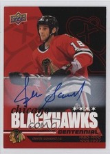 2025 Upper Deck Chicago Blackhawks Centennial Red Hot Denis Savard #73 Auto HOF