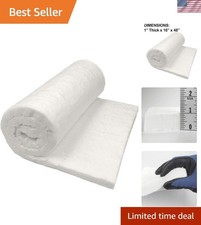 Ceramic Fiber Insulation, 1" Thick x 16" x 48", 2400F Fireproof Insulation Bl...