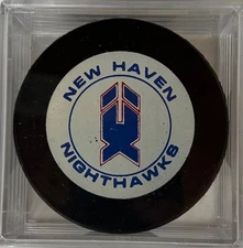 NEW HAVEN NIGHTHAWKS AHL OFFICIAL GAME HOCKEY PUCK - INGLASCO CANADA