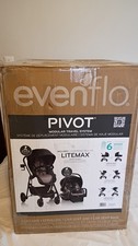 Evenflo Pivot Modular Travel System LiteMax Car Seat with Anti-Rebound Bar Gray