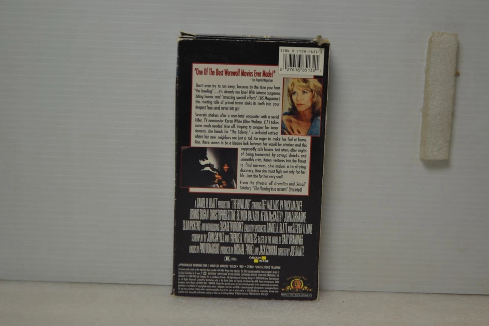 The Howling Vintage cult classic horror / warewolf VHS rare 1980 MGM movie time - Image 2 of 3