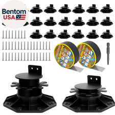 24 Pack Adjustable Deck Support Pedestal Kit, Deck Foundation Base, Height Adjus