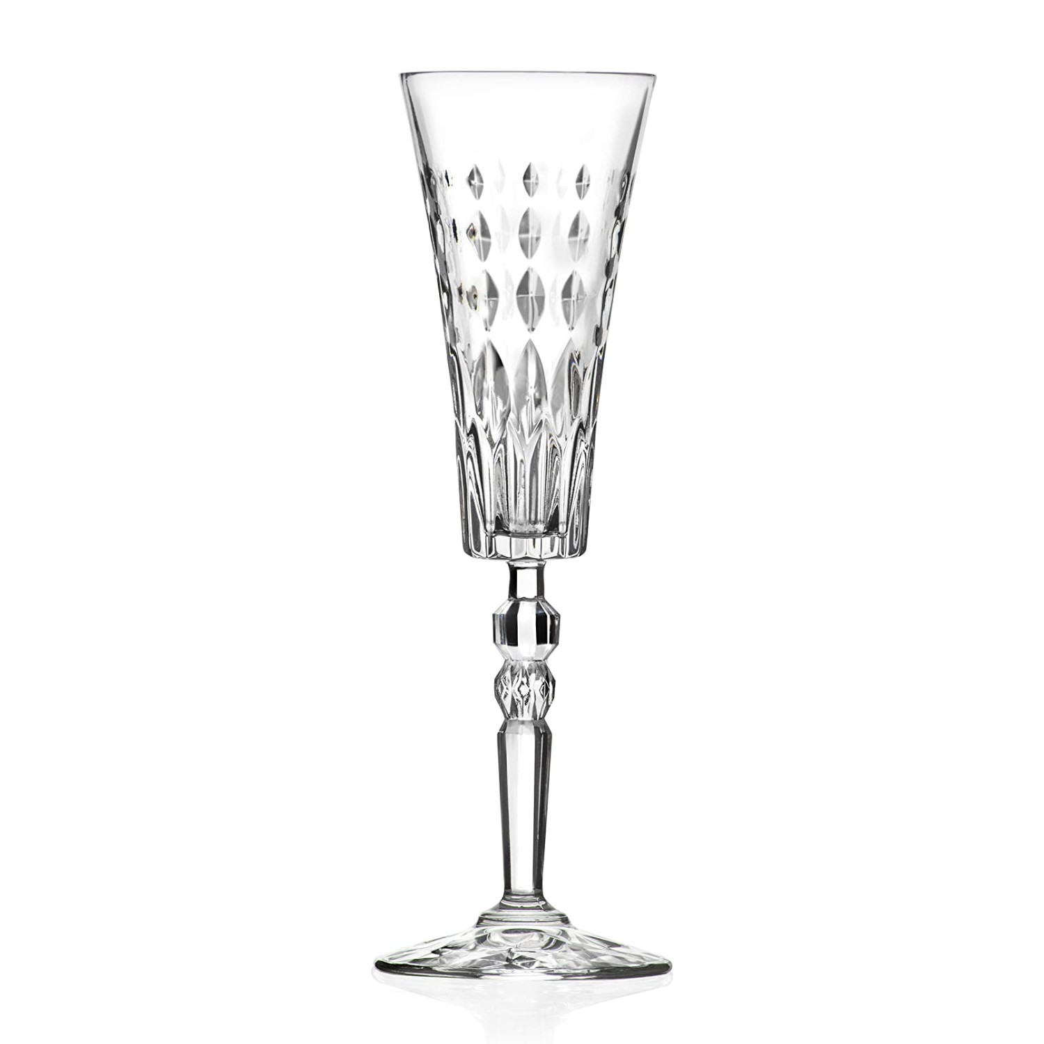 Set of 6 170ml Champagne Flute Glasses Marilyn Luxion Clear Drinkware Glassware