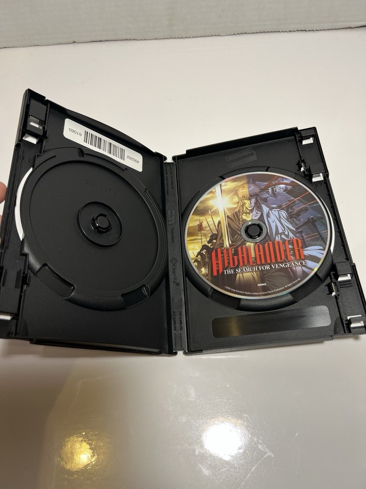 Highlander The Search for Vengeance DVD BLOCKBUSTER COPY 2006 Anime ...