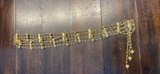 Vintage Chinese-style belt with filagree beads and flower links - 36"