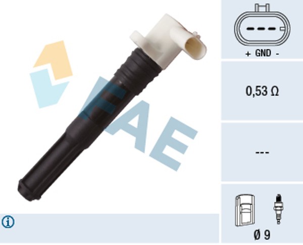 ZüNdspule FAE 80266 FüR Mito Fiat Alfa EVO Punto 16V 199AXW1A Multi Air Turbo-image