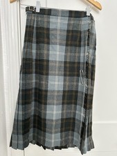 Vintage Scottish Plaid Wool Kilt Skirt Pleated Preppy Dark Academia Cottagecore