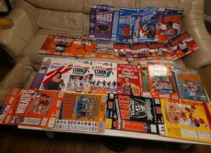 LOT OF 21 Collectible Cereal Boxes Sports Wheaties Kelloggs Gen Mills