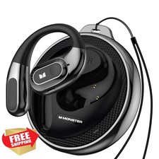 Monster AC330 Open Ear Headphones Bluetooth 5.4 Black 24H Playback