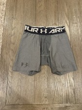 Mens Under Armour Compression Shorts Gray Half Tights Medium