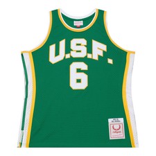 Men's Mitchell & Ness Bill Russell Green San Francisco Dons 1955/56 Swingman