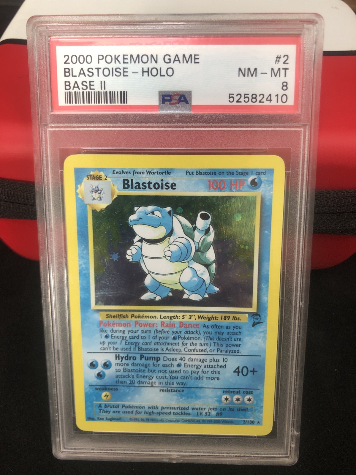 Blastoise Base Set 2 Holo PSA 8