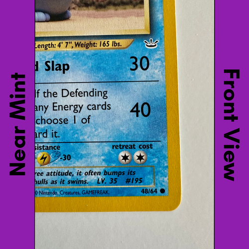 Quagsire 48/64 NM Neo Revelation 2001 WOTC Vintage Pokémon Card TCG - Picture 6 of 10