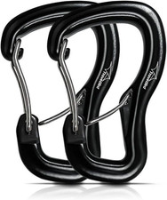 Heavy Duty Carabiner Clip Hook 8KN 1763 Lbs , 2 PCS Ultra-Light Aluminum Caribe