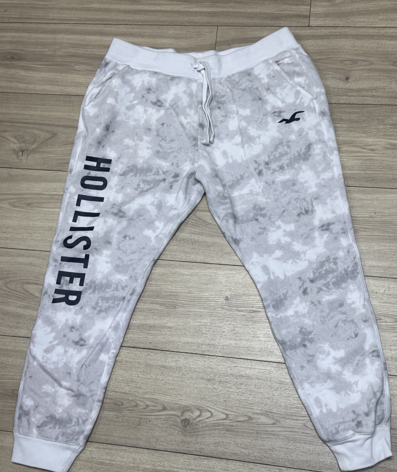 Hollister Women’s Tie-Dye Jogger Sweatpants S Drawstring Elastic Tapered Logo