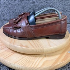 GH Bass Weejuns Loafers Frazier Men Size 9.5 Brown Leather Slip On Kiltie Tassle
