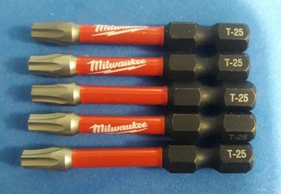 Milwaukee Shockwave Torx Bit 25 - 50 mm - Schlagfest Neu - 5 Stück inkl.Versand