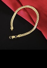 bracciale 20 cm a catena piatta colore oro