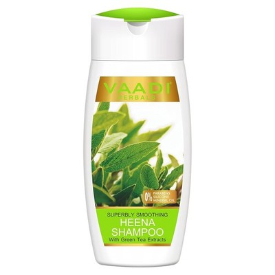 Vaadi Herbals Superbly Smoothing Heena Shampoo with Green Tea Extracts, 110ml