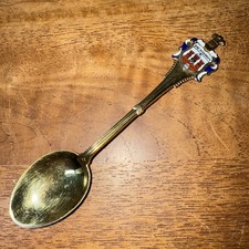 Souvenirlöffel 800 Silber vergoldet Bad Kissingen